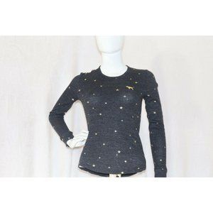 Victoria's Secret Pink Sleepwear Long Sleeve Shirt Extra Small Charcoal Color